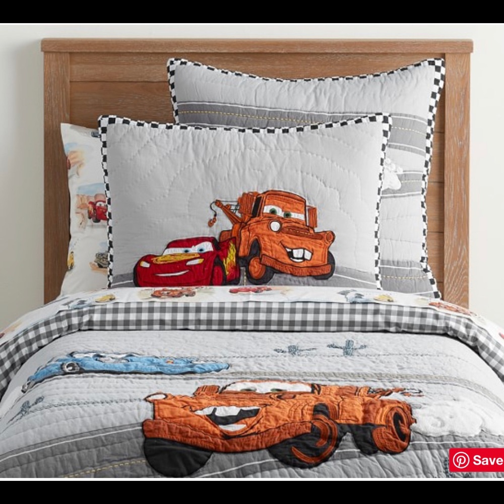 Pottery Barn Cars Twin Size Quilt w 2 Shams